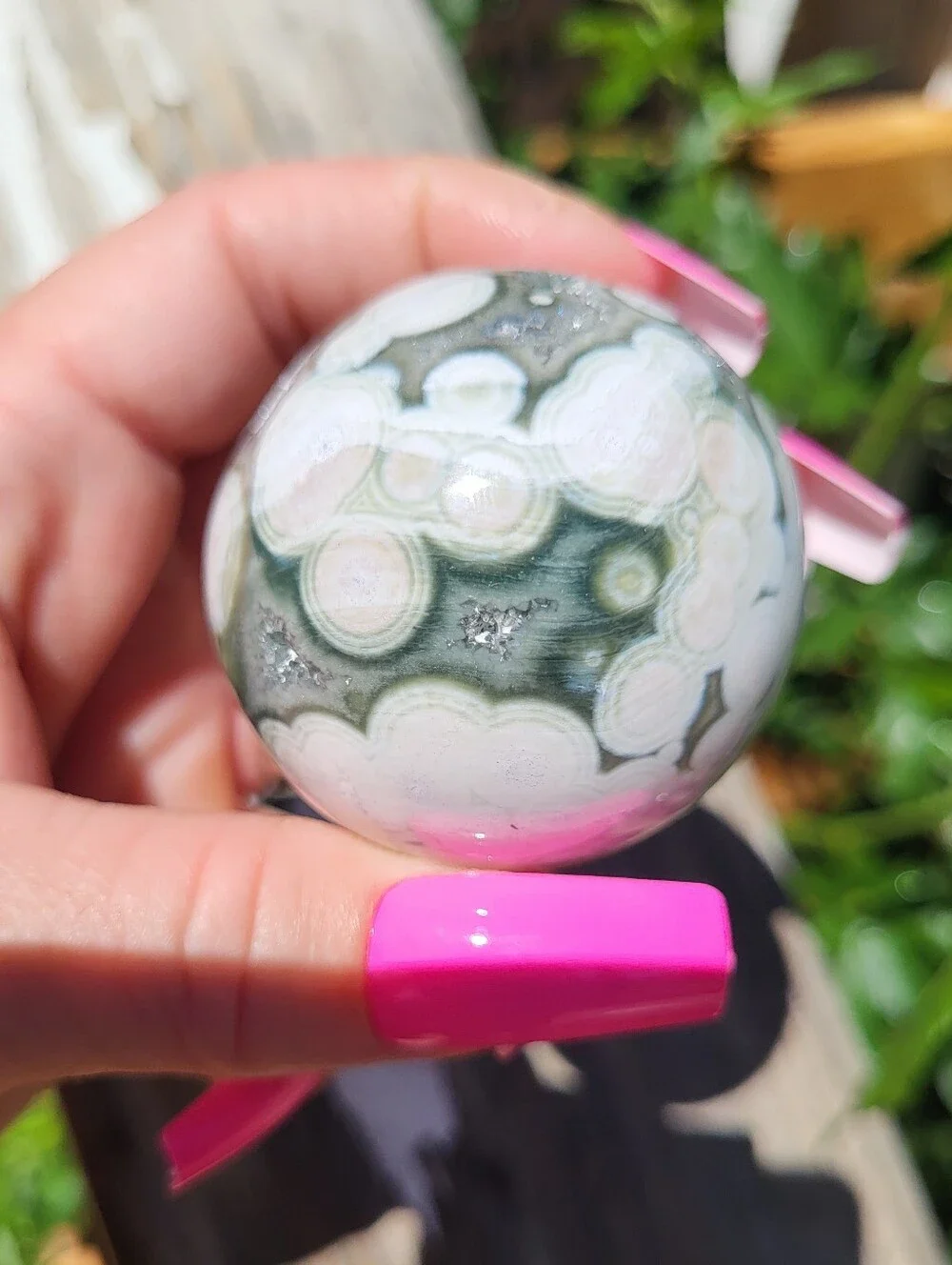 ocean jasper pink blue